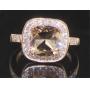 Cushion Cut 4.10 ct Morganite Designer Ring
