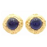 Chanel Coco Mark Color Stone Clip-on Earrings