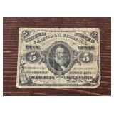 1863 5 Cent Fractional Currency