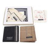 Burberry Unused Set of 5 Handkerchiefs
