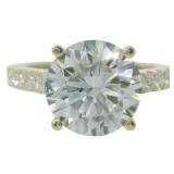 10kt Gold 4.69 ct Round Lab Diamond Ring