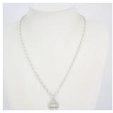 Gucci Interlocking Design Silver Necklace