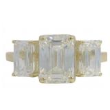10kt Gold 3.50 ct Emerald Cut Lab Diamond Ring
