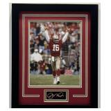 Joe Montana Framed Photo W/ Facsimile Signature