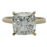 14kt Gold 2.95 ct VS Cushion Cut Lab Diamond Ring