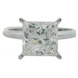 14kt Gold 2.59 ct Princess Cut Lab Diamond Ring