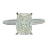 14kt Gold 2.08 ct VS Cushion Cut Lab Diamond Ring