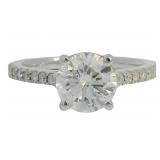 14k Gold 1.99 ct Round Brilliant Lab Diamond Ring