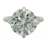 Platinum 4.81 ct Round Lab Diamond Ring