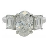 10kt Gold 3.00 ct Oval VS Lab Diamond Ring