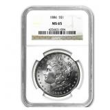 1878-1904 MS65 GEM NGC Morgan Silver Dollar