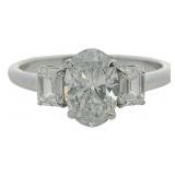 10kt Gold 1.50 ct Oval VS Lab Diamond Ring
