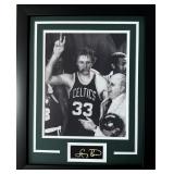 Larry Bird Framed Photo W/ Facsimile Signature