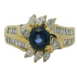 18kt Gold 1.84 ct Natural Sapphire & Diamond Ring