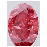 Oval Vivid Pink Cut 1.05 ct VS Lab Diamond