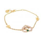 Fendi Rhinestone Heart Bracelet