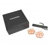 Chanel Coco Camellia White Clip-on Earrings