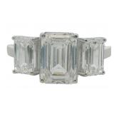 10kt Gold 3.50 ct Emerald Cut Lab Diamond Ring