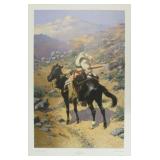 An Indian Trapper Print by Fredric Remington