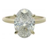 14kt Gold 2.51 ct Oval VS Lab Diamond Ring