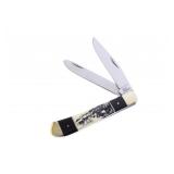 Steel Warrior White Bone Buffalo Wolf Art Knife