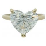 14kt Gold 2.93 ct Heart Cut VS Lab Diamond Ring