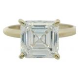 14kt Gold 3.02 ct Asscher Cut VS Lab Diamond Ring