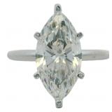 14kt Gold 2.94 ct VS Marquise Lab Diamond Ring