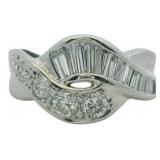 Platinum 1.00 ct Natural Brilliant Diamond Ring