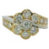 18k Gold/Platinum 1.00 ct Natural VS Diamond Ring