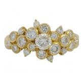 18k Gold 1.05 ct Natural Brilliant Diamond Ring
