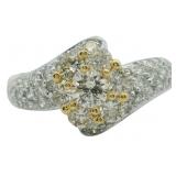 18k Gold .99 ct Natural Brilliant Diamond Ring