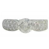 Platinum 1.57ct Natural Round Tension Diamond Ring