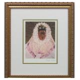 Frida as a Tehuana Framed Giclee by Frida Kahlo