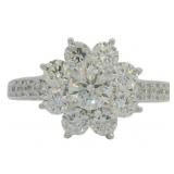 18k Gold 1.54 ct Natural Brilliant Diamond Ring