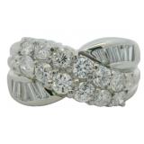Platinum 1.33 ct Natural Brilliant Diamond Ring