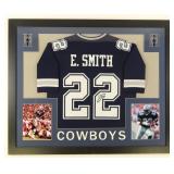 Autographed Emmitt Smith Custom Framed Jersey