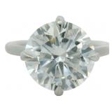 Platinum 4.06 ct Round Lab Diamond Ring