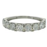 Platinum 1.00 ct Natural Brilliant Diamond Ring