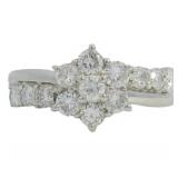 Platinum 1.00 ct Natural Brilliant Diamond Ring