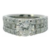 Platinum 2.46 ct Natural Round Diamond Ring