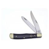 Crowing Rooster Cape Buffalo Horn Trapper Knife