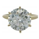 14kt Gold 3.72 ct Round Lab Diamond Solitaire Ring