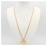 Yves Saint Laurent Rhinestone Gold Necklace