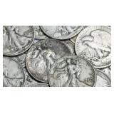 Mixed Date: Walking Liberty Silver Half Dollar