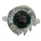 Platinum 2.52 ct Natural Spinel & VS Diamond Ring