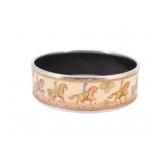 Hermes Wide Horse Bangle Bracelet