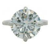Platinum 4.02 ct Round Lab Diamond Ring