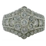 Platinum 2.00 ct Natural Brilliant Diamond Ring