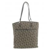 Christian Dior Trotter Canvas Leather Tote Bag